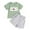 AB157 Green, variant on Bainana Boys Outfit Set Infant Cartoon Print Short Sleeve Crew Neck Tops And Plaid Shorts Set Cute Handsome Toddler Boys Summer School Party Daily Wear Size 6-12 Months
