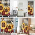 thumbnail image 2 of Butterfly Sunflower Shower Curtain Set with Hooks, Live Love Laugh Black Plaid Waterproof Fabric Bathroom Curtains Decor Home Accessories,72 X 84 Inch Extra Long, 2 of 9
