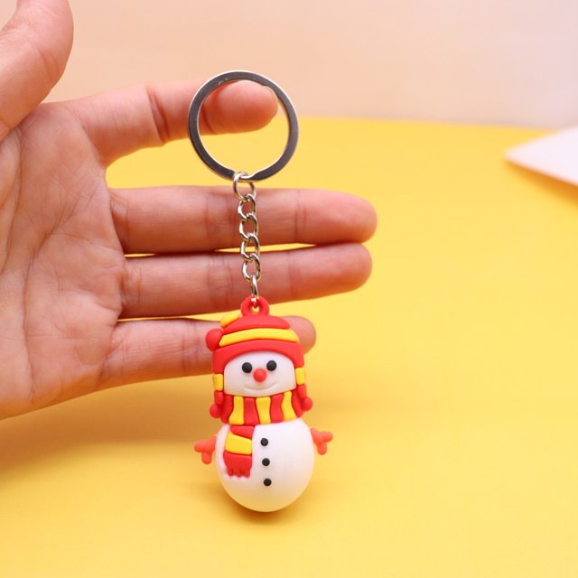 Pepper/muñeca de nieve colgante de dibujos animados llavero de silicona para llave de coche regalo de navidad huangjie unisex