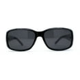 thumbnail image 4 of Polarized Womens Narrow Rectangle Designer Sunglasses Black Silver Black, 4 of 4