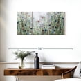 thumbnail image 3 of Elephant Stock Wildflower Fields Wall Art - Horizontal Multi Panel Canvas - Living Room Wall Decor - Nature Multi Panel - Gray And Green Decor By Carol Robinson - 38" x 18", 3 of 8
