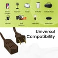 thumbnail image 6 of GoGreen Power 16/2 15' Household Extension Cord, Brown, 24815, 6 of 6