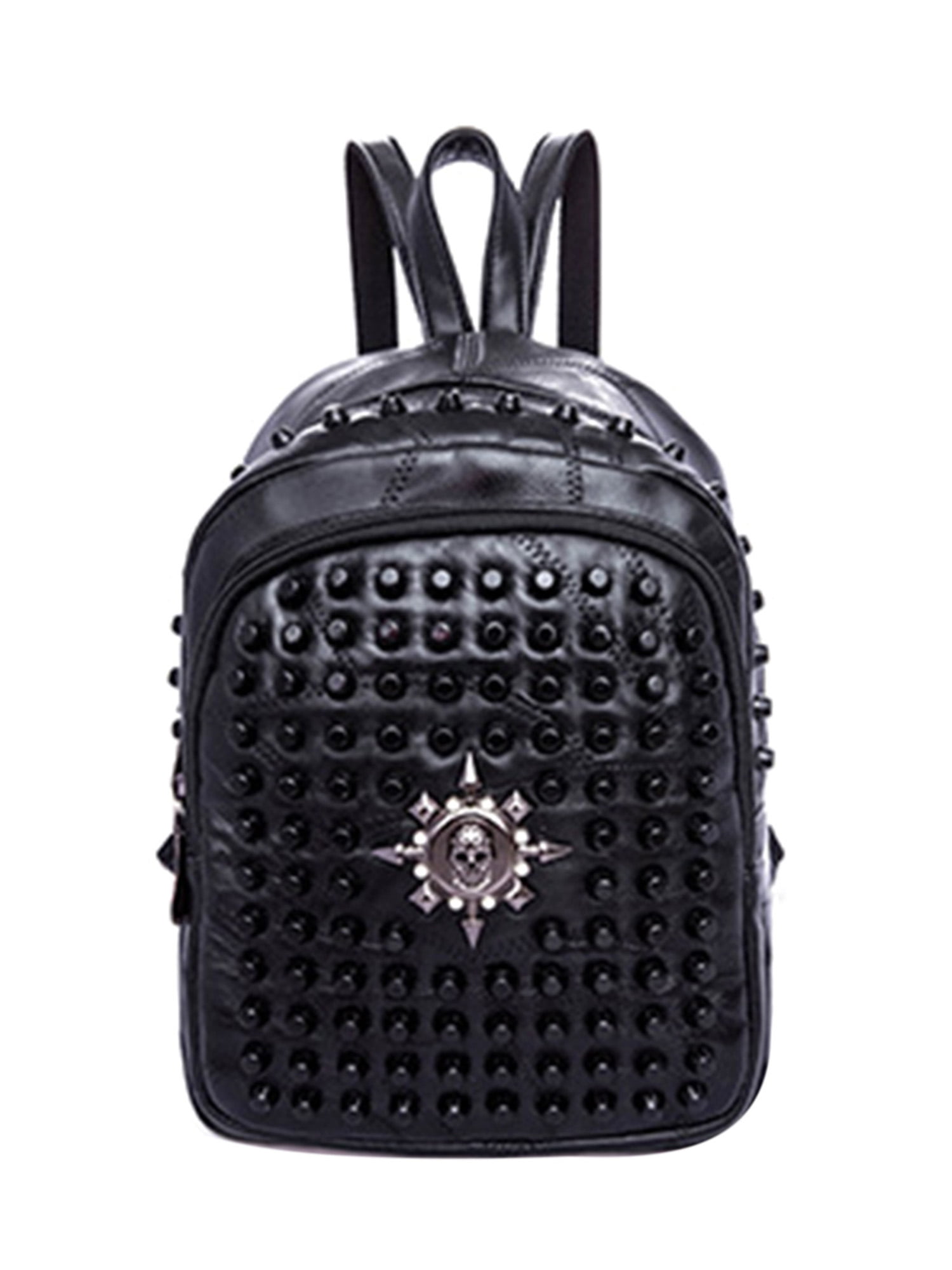 Ladies Women PU Leather Backpack Rivet Studded Cute Satchel School Bags