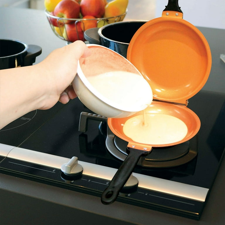 Pancake Flip Pan - Double Sided Non-Stick Cerami-Tech Copper Pan