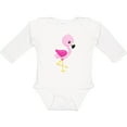 thumbnail image 3 of Inktastic Cute Flamingo, Baby Flamingo, Pink Flamingo, Bird Girls Long Sleeve Baby Bodysuit, 3 of 5