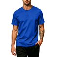 thumbnail image 2 of Mfakffe Mens Summer Shirts Big and Tall Casual T-Shirt Lightweight Short Sleeve Undershirts Athletic Crew Neck Clothes(Royal Blue,M), 2 of 5