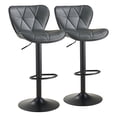 thumbnail image 7 of SAETSFEG Bar Stools Set of 2, Adjustable Swivel Bar Stool with Backrest, Modern Counter Height Island Chairs for Kitchen Island, Dining Room, Darkgrey, 7 of 7