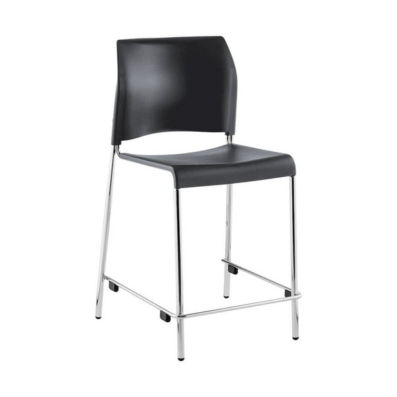 National Public Seating 8800 Series Cafetorium Plastic Stool, Counter Height, Charcoal