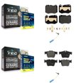 thumbnail image 1 of Positive Plus Front Rear Semi-Metallic Disc Brake Pads and Wear Sensors Kit for Car Mercedes-Benz GLC300 Without Sport Package KPW-101445, 1 of 8