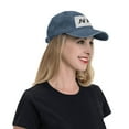 thumbnail image 4 of DouZhe Adjustable Washed Cotton Baseball Cap - NFT Blockchain Prints Vintage Dad Hat Unisex Sports Caps (Blue), 4 of 6