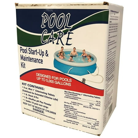 Pool Chemical Kit - Qualco 42001 Swimming Pool Chemical Cleaning Kit for Pools up to 5,000 Gallons