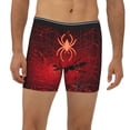 thumbnail image 2 of Cauagu Black Spider Web With Spiders Print Men's Boxer Briefs, Funny & Cute Underwear Elastic Waistband Briefs Ideal Gift for Men,1-Pack, 2 of 7