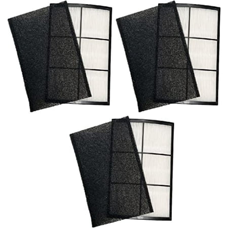 

Nispira 2-in-1 True HEPA Activated Carbon Filter Replacement For Purezone Breeze Desktop Air Purifier PECOMPAP 3 Pack