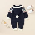 thumbnail image 6 of Generic Walmart Deals Clothing Girls Christmas Boy Girl Xmas Snow Knitted Sweater Baby Hooded Jumpsuit Romper Cotton 1 Piece Outfits Clothes(12-18 Months,Blue), 6 of 7