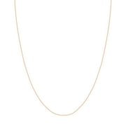 JEWELRY ADDICT 14K Rose Gold Men & Women's 22" 1.25mm Silicone Adjustable Square Wheat Chain Necklace
