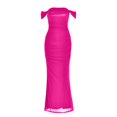 thumbnail image 3 of Women's Off Shoulder Bodycon Dress Ruched Fitted Midi Formal Party Club Sleeveless Elegant Gown, 3 of 4