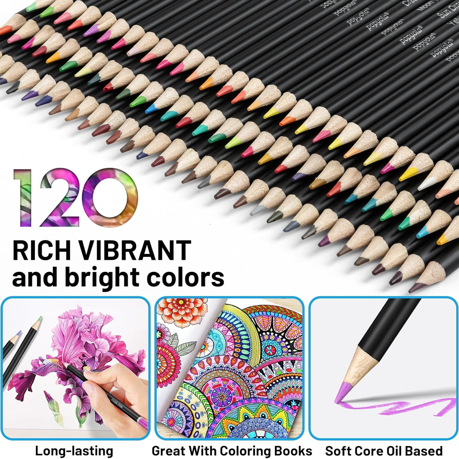 136 Pack Colored Pencils Set with Portable Gift Case, Art Supplies 120 Colored Pencils, 3-Color Sketch Book, Coloring Book, Sketchbook, Sharpener, Professional Drawing Pencils for Adults Kids(Green)