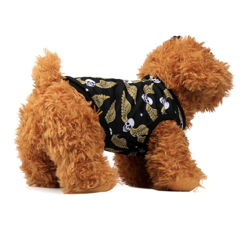 Pet Puppy Small Dog Cat Pet Clothes Skull Vest T-Shirt Apparel 