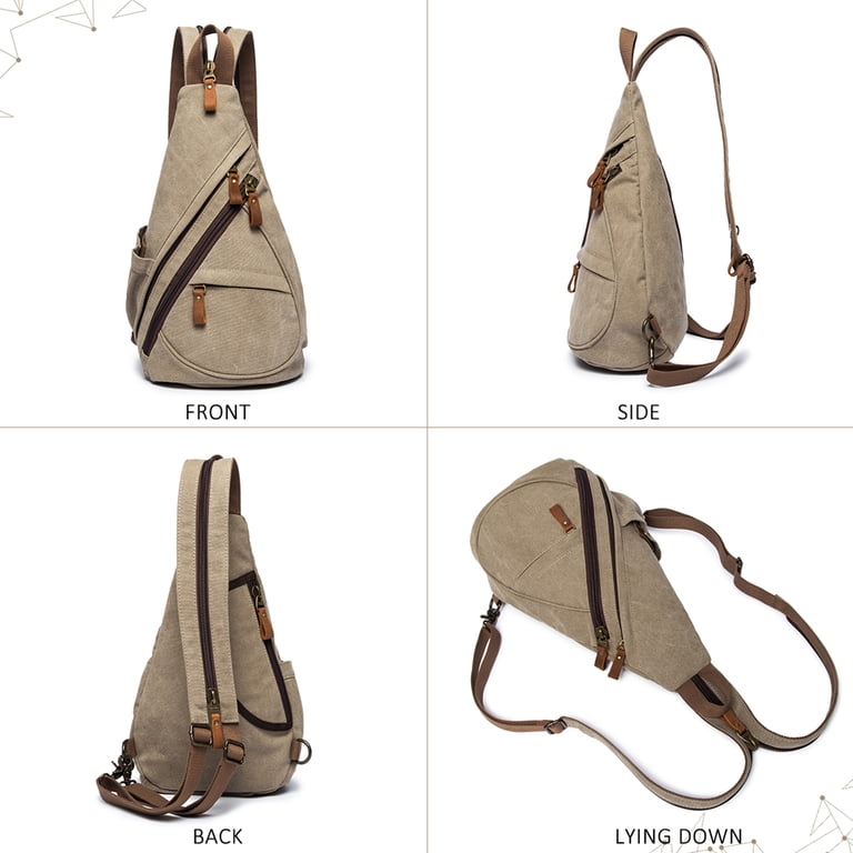 KL928 Canvas Sling Bag for Women Sling Backpack Crossbody  display picture 2