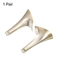 thumbnail image 3 of Uxcell 1pair Heel Repair Replacement 1.89"x3.15" High Stiletto Heel DIY for Women Shoe, Gold Tone, 3 of 5