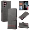 thumbnail image 2 of Luxury Leather Phone Case For Samsung Galaxy S23 S22 Ultra Note 20 Ultra A54 A53 A14 Flip Card Bag Business Wallet Magnetic Buckle Shockproof Protect Cover, 2 of 5