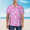 thumbnail image 2 of Haiem Donuts Printed Hawaiian Shirt for Men - Men’s Casual Beach Summer Shirts - Stretch Fabric with Modern Fit-Large, 2 of 7