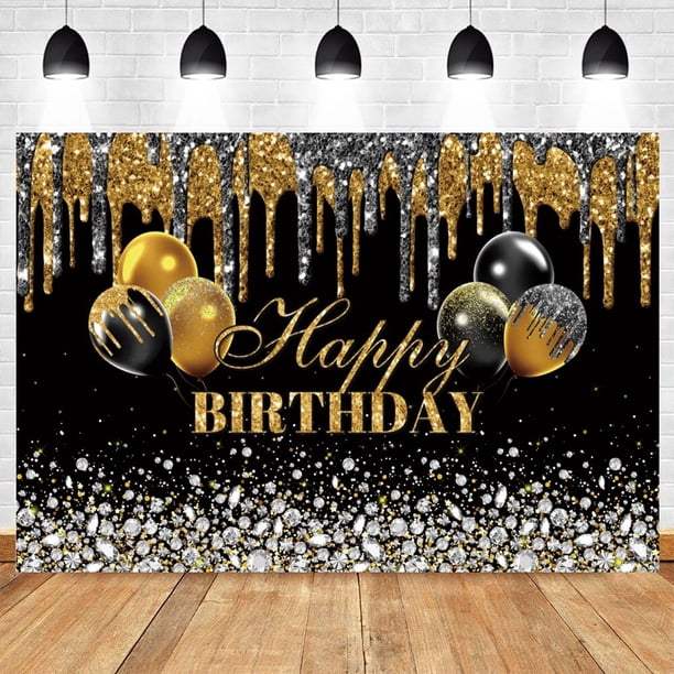 Telón de fondo con purpurina para cumpleaños de adultos, globos, pancarta de fiesta de cumpleaños, decoración para sesión fotográfica, fondo fotográfico para estudio fotográfico