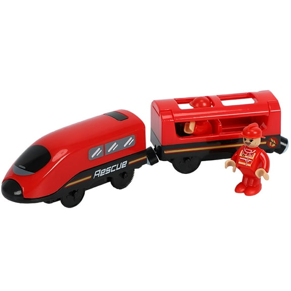 BESTSKY Train Set,Electric Train Train Set for Toddlers 2-4,Travel-Friendly Train Toys,Red