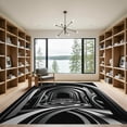 thumbnail image 2 of ODIKA 8'x10' Machine Washable Non-Slip Area Rug, Abstract Gray High Traffic Rug, Gray, 1102025, 2 of 7