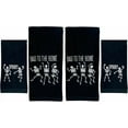 thumbnail image 2 of Serafina Home Halloween Hand & Fingertip Bathroom Bundle 4 Pc Set - Black Cotton Embroidered Bad To The Bone - 16 x 25, 12 x 18 Fall Bath Home Decor, 2 of 5