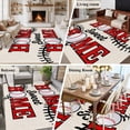 thumbnail image 5 of Large Area Rugs for Living Room Bedroom, White Red Baseball 8'x10' Rug Washable Carpet Runner Indoor Outdoor, Modern Art Funny Words Non Slip Floor Mats Rug for Kitchen, Patio, 5 of 8