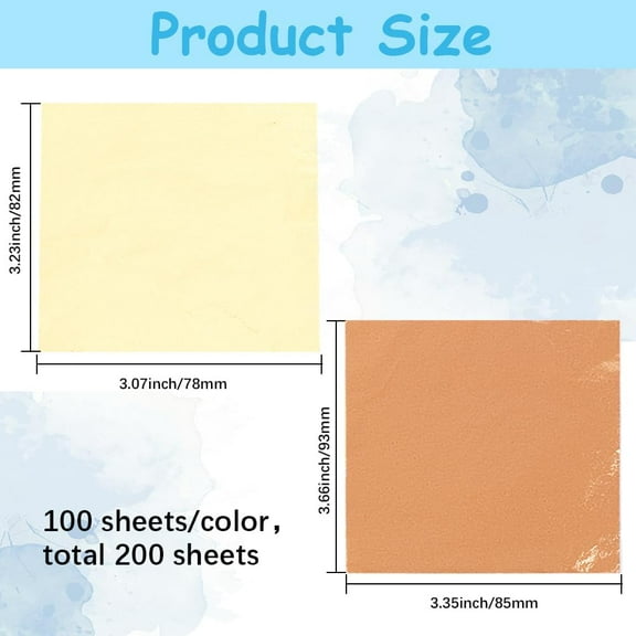 200Pcs Gold Leaf Sheets Gold Foil for Gilding Crafting Artistic Painting Gilding Flakes Imitation Gold Foil Paper Making Decorations Metallic Sheet for Picture Frames Home Walls DIY