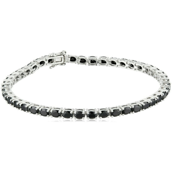 925 Sterling Silver Black Spinel Bracelet