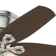 thumbnail image 5 of Hunter 42 inch Indoor Ceiling Fan with LED Lights - Ceiling Fan with Pull Chain, For Bedroom, Living Room, or Kitchen, Low Profile Mount, No Remote, 5 Blades - Builder 51092, Brushed Nickel, 5 of 16