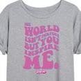thumbnail image 3 of Barbie the Movie - You Inspire Me - Juniors Ideal Flowy Muscle T-Shirt, 3 of 5