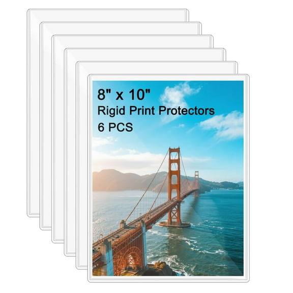 8x10 clear plastic card sleeves, durable protectors for postcards photos documents, top load jumbo sheet holders, scratch resistant, professional, clear