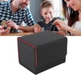 thumbnail image 1 of Sports Cards Storage Box Magnetic Closure PU Leather Card Holder for 100+ Double Sleeved Cards 2 Layer Rainproof Design with Soft Microfiber Lining, 1 of 7
