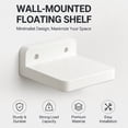 thumbnail image 6 of CSSJKYJ 4 Pack Small Floating Shelves, 5x5 Inches Wall Shelf, Rustic Wood Small Wall Mounted Shelves for Bedroom, Living Room, Kitchen, Bathroom Decor (White), 6 of 7