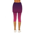 thumbnail image 3 of Women Tennis Skirted Leggings with Pockets, Capris Yoga Leggings with Skirts&Tennis Pickleball Clothing, 3 of 5