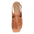 thumbnail image 2 of YDN Women Chic Open Square Toe Flats Sandals Slingback Strap Buckles Low Heels Dressy Dating Prom Shoes Size 8.5 Brown, 2 of 4