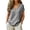 Black, variant on Women's V-Neck Plaid Blouse Solid Short Sleeve Loose Fit Checkered Tops for Summer Daily Casual Wear Black S