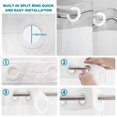 thumbnail image 4 of No Hook Shower Curtain, White Dandelion Shower Curtains for Bathroom with See Through Top Window, Spring Flowers Plants Vintage Gray Wood Waterproof & Washable Bath Curtain Stall 48"x72", 4 of 9