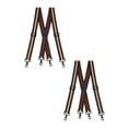 thumbnail image 1 of Buyless Fashion Bretelles Robustes, Lot de 2 pour Hommes - Sangles Ajustables de 48 Pouces 1 1/2 Pouces - Dos en X avec Crochets Robustes, 1 of 6