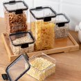 thumbnail image 1 of Cereal Storage Container Airtight Food Fresh Keeper Airtight Food Storage Keeper Airtight Food Box Square Clear Sealed Jar Food Sacks Dispenser, 460ml, 1 of 9