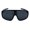 thumbnail image 2 of Square Shield Sunglasses Oversized Semi-Rimless Goggle Style UV400 Black, Black, 2 of 4