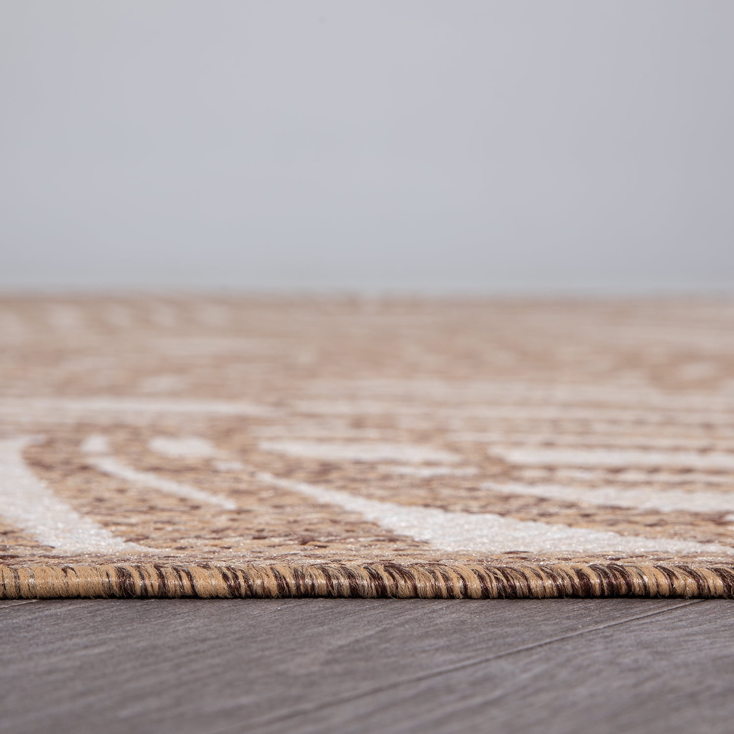 World Rug Gallery Contemporary Palm Leaf Textured Flat Weave Indoor/Outdoor Area Rug - BROWN 7'10"X10'