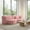 Pink, variant on Convertible Floor Sofa Bed, Folding Sleeper Couch with Luxury Teddy Fabric & High Elastic Sponge, Multi-Functional Couch Bed for Living Room Bedroom Reading Napping Beige