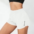 thumbnail image 5 of ZHYou Womens 2 in 1 High Waisted Athletic Shorts,Quick Dry Running Shorts with Built-In Liner & Zipper Pockets,Breathable Workout Shorts,White,Size L, 5 of 6