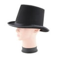 Black Polyester Felt Satin Top Hat Magician Hat Gentleman Hat Party Costume Accessories One Size Fits Most Adult Kids