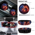 thumbnail image 6 of Jeiento Galaxy Wolf 12 Pack Car Seat Covers Full Set with Steering Wheel Cover Safe Belt Pads Armrest Pad Coasters Trash Can Rear View Mirror Cover Keychain Air Vent Storage Bag for Sedan Red Blue, 6 of 7